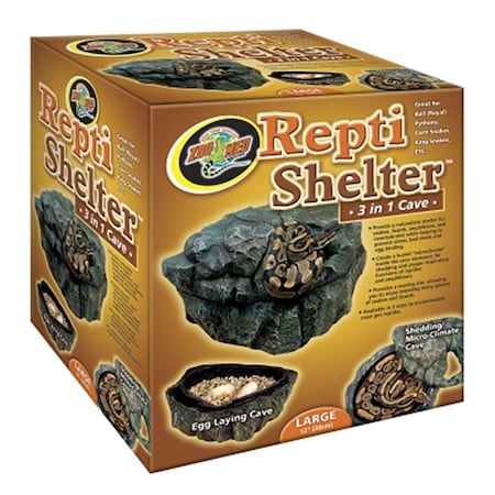 Zoo Med-Aquatrol Repti Shelter 3 In 1 Cave- Large